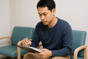 ED治療薬の使用履歴などを記入